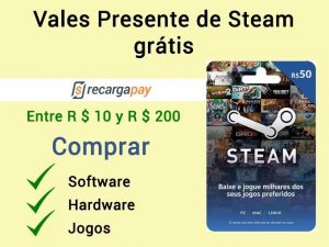 Cartao presente steam 10 reais